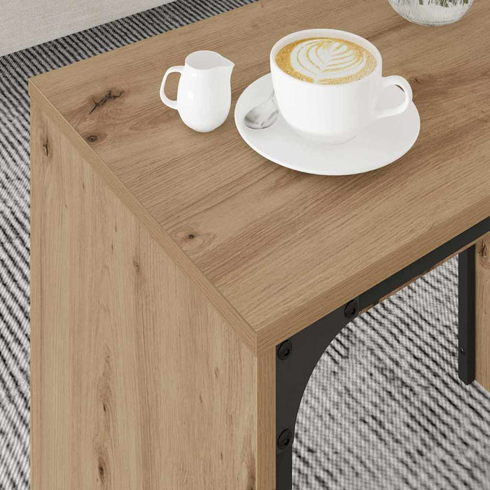 Tavolo da caffè nesting 3 pcs rovere artigianale 883535