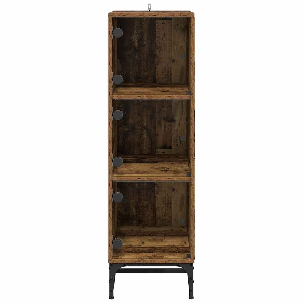 Credenza-Buffet-Armadio da cucina Legno vecchio 35 x 37 x 117 cm