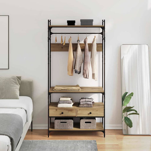 Guardaroba con cassetto rovere artigianale 89 x 39 x 184.5 cm 883548