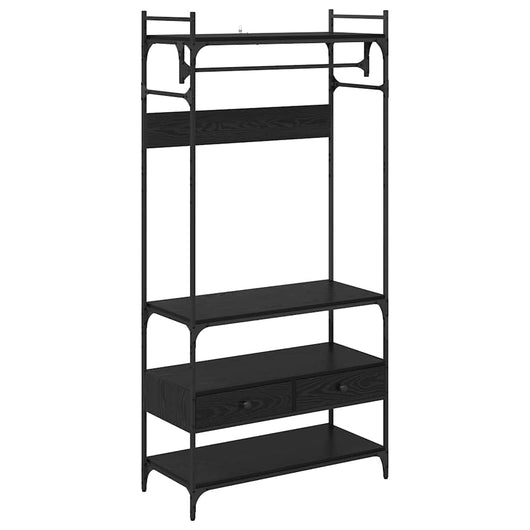 Guardaroba Rovere nero 89 x 39 x 184.5 cm Legno multistrato 883549