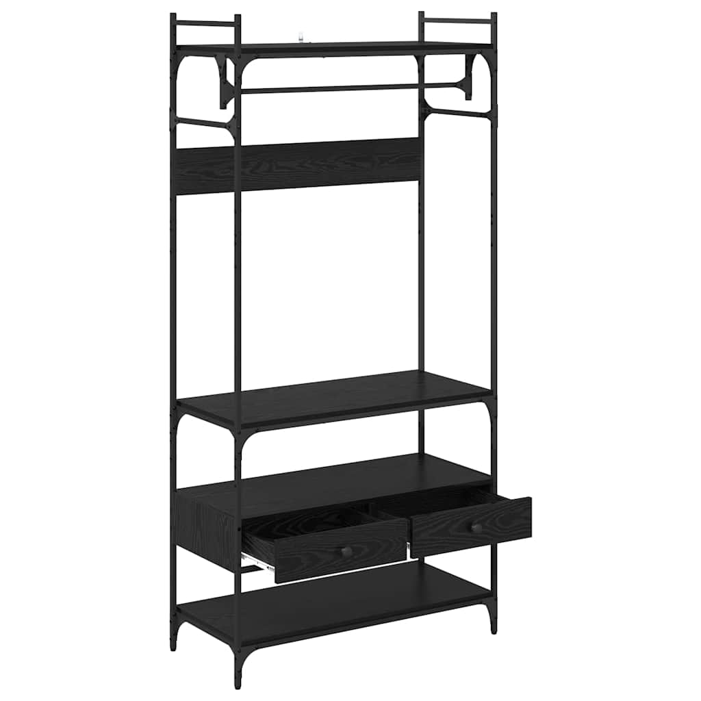 Guardaroba Rovere nero 89 x 39 x 184.5 cm Legno multistrato 883549