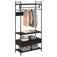 Guardaroba Rovere nero 89 x 39 x 184.5 cm Legno multistrato 883549