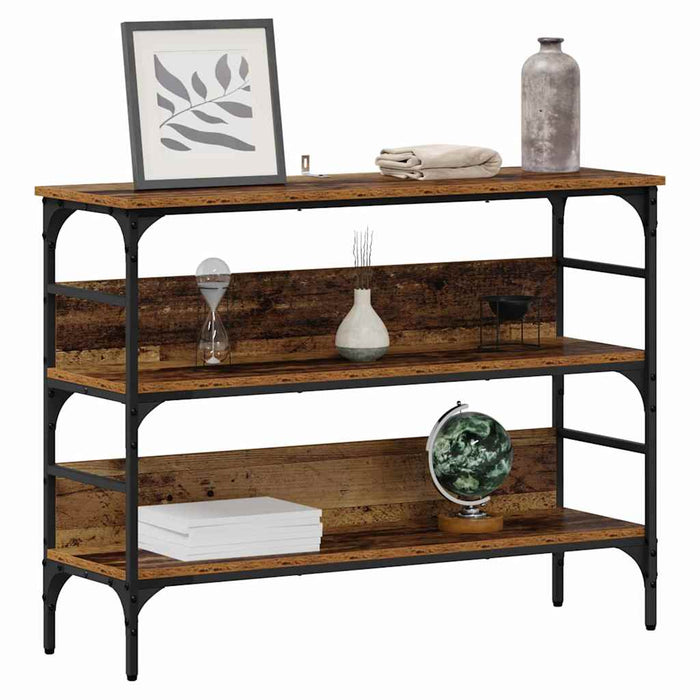 Tavolo consolle con lo scaffale Legno vecchio 100 x 32 x 75 cm 883553