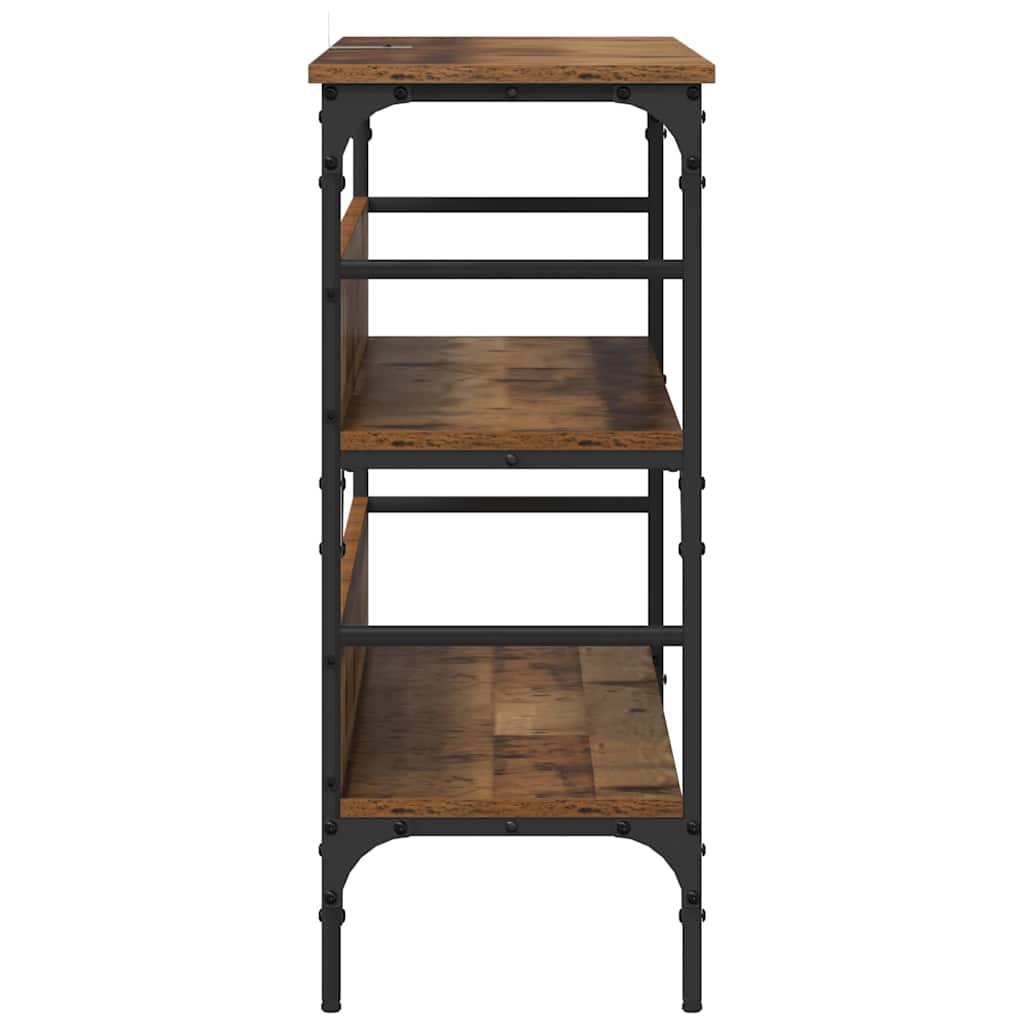 Tavolo consolle con lo scaffale Legno vecchio 100 x 32 x 75 cm 883553