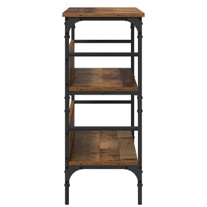 Tavolo consolle con lo scaffale Legno vecchio 100 x 32 x 75 cm 883553