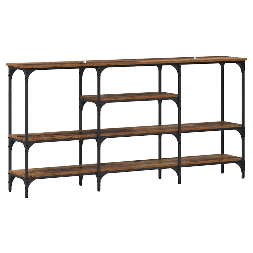 Tavolo consolle con lo scaffale Legno vecchio 160 x 29 x 80 cm 883556