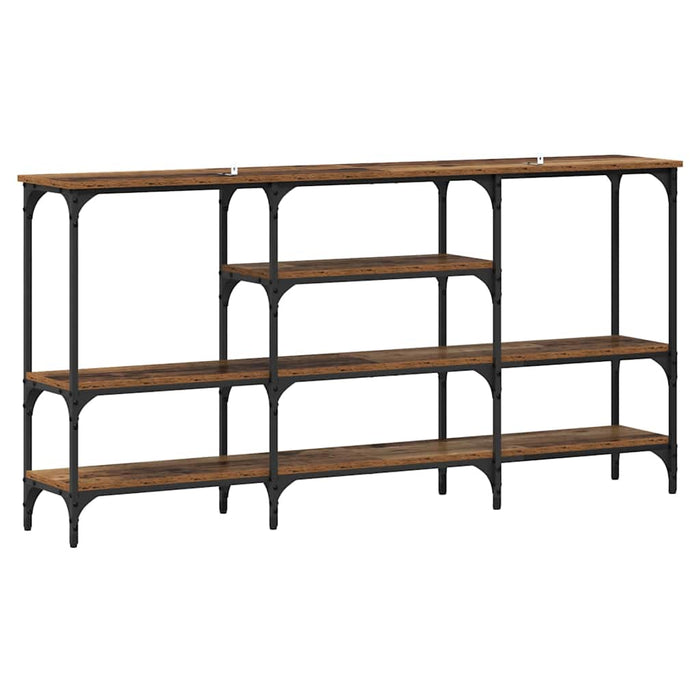 Tavolo consolle con lo scaffale Legno vecchio 160 x 29 x 80 cm 883556