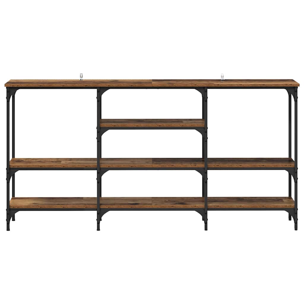 Tavolo consolle con lo scaffale Legno vecchio 160 x 29 x 80 cm 883556