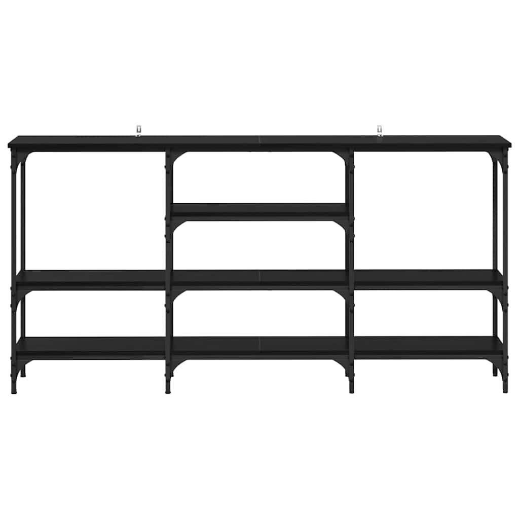 Tavolo consolle Rovere nero 160 x 29 x 80 cm Legno multistrato 883558