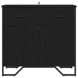 Credenza con Cassetto-Buffet-Armadio da cucina Rovere Nero 79,5 x 35,5 x 74,5 cm
