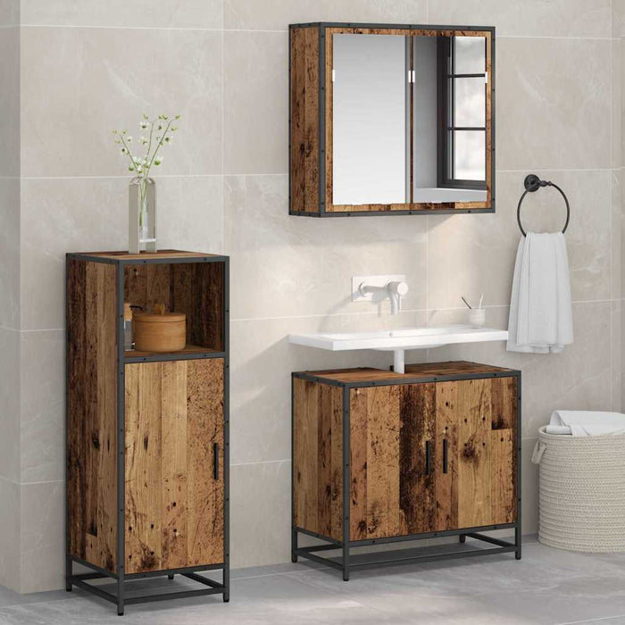 Mobile da Bagno con porta Legno vecchio 35 x 37.5 x 100 cm 883591