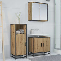 Mobile da Bagno con porta rovere artigianale 35 x 37.5 x 100 cm 883592