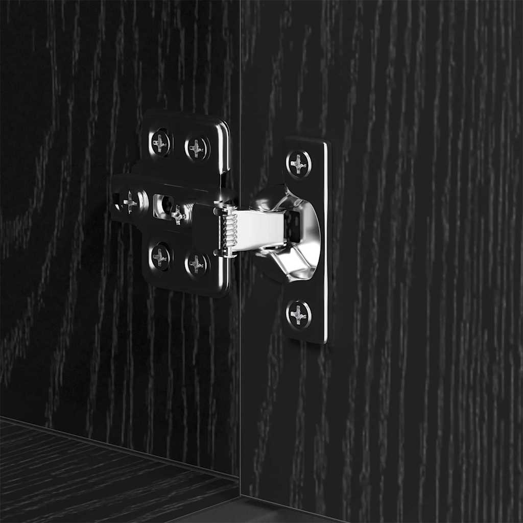 Mobile da Bagno con porta Rovere nero 35 x 37.5 x 100 cm 883593