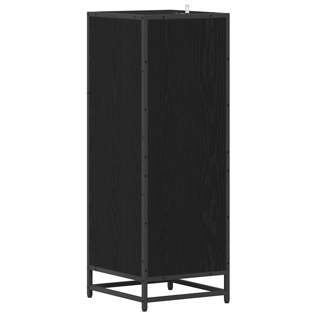 Mobile da Bagno con porta Rovere nero 35 x 37.5 x 100 cm 883593