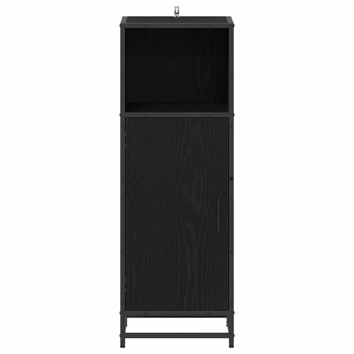 Mobile da Bagno con porta Rovere nero 35 x 37.5 x 100 cm 883593