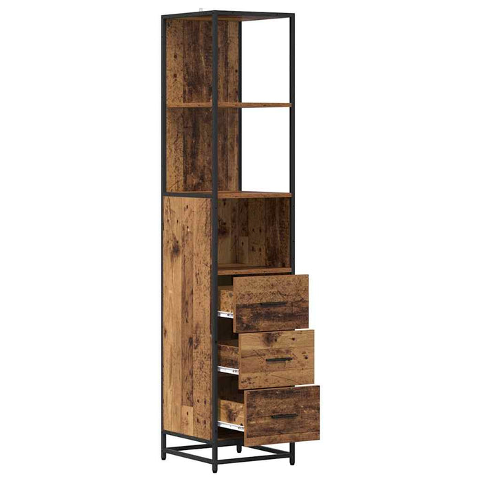 Mobile da Bagno con cassetto Legno vecchio 35 x 37.5 x 166 cm 883598