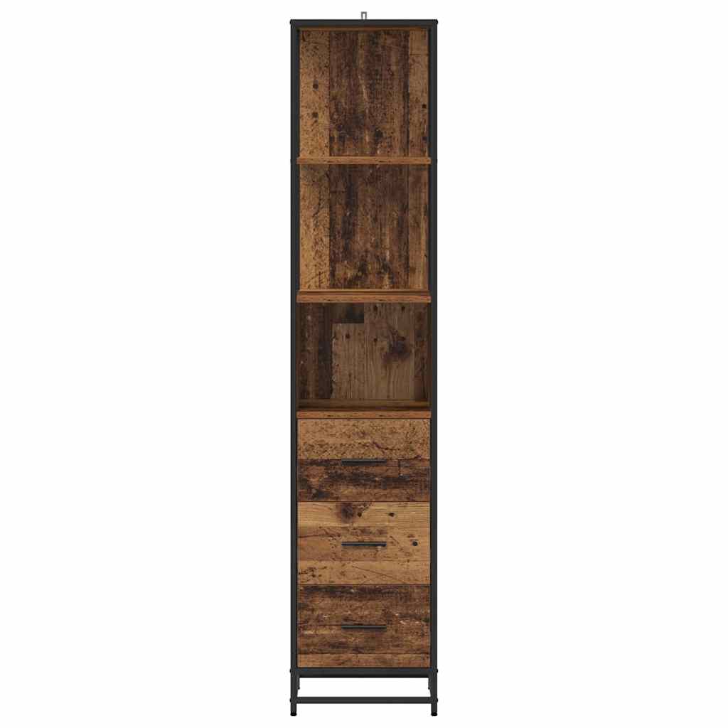 Mobile da Bagno con cassetto Legno vecchio 35 x 37.5 x 166 cm 883598