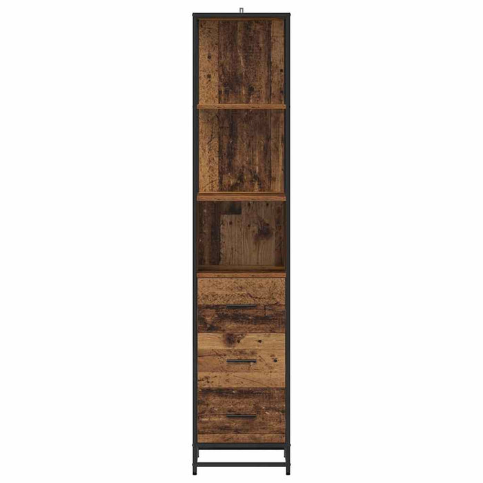 Mobile da Bagno con cassetto Legno vecchio 35 x 37.5 x 166 cm 883598