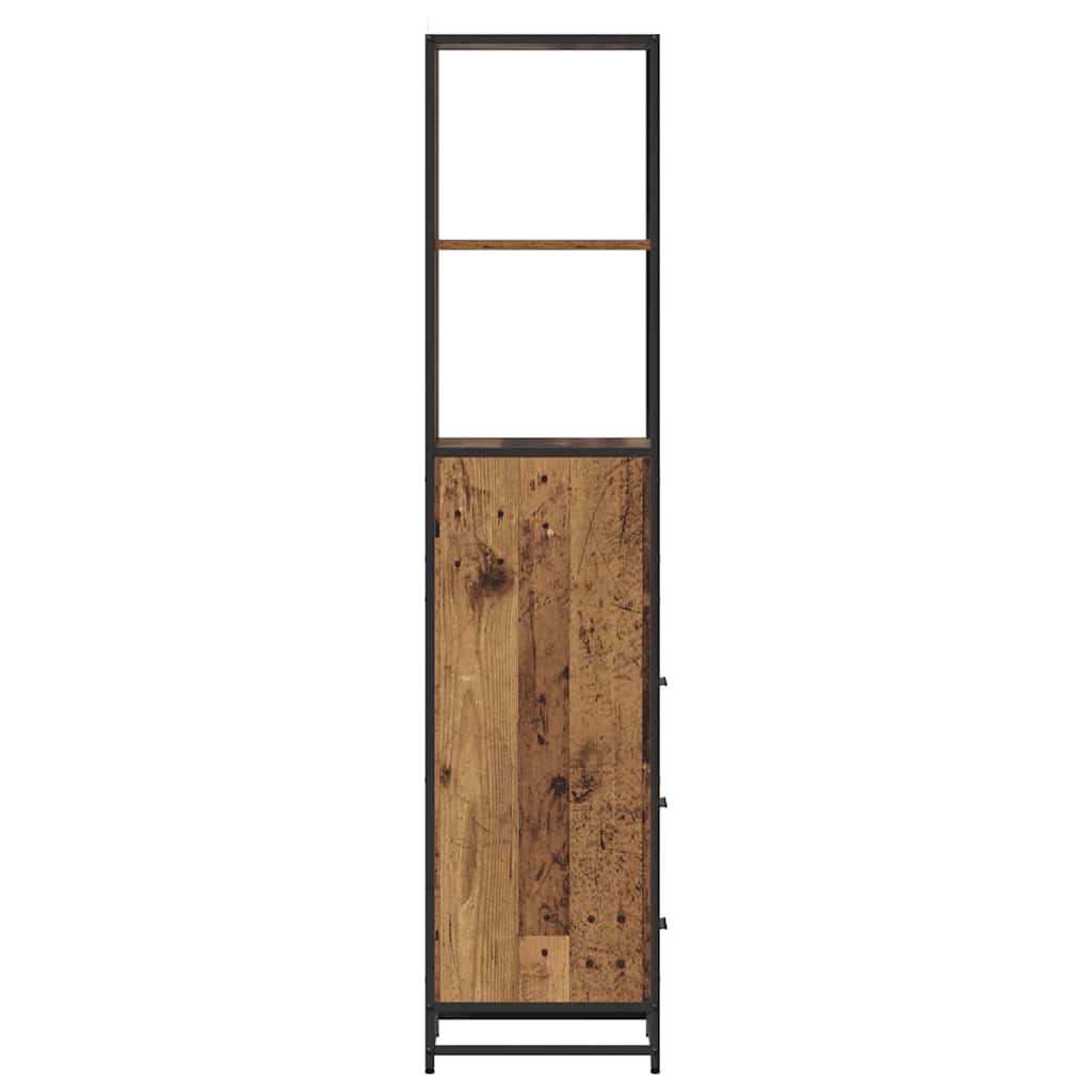 Mobile da Bagno con cassetto Legno vecchio 35 x 37.5 x 166 cm 883598