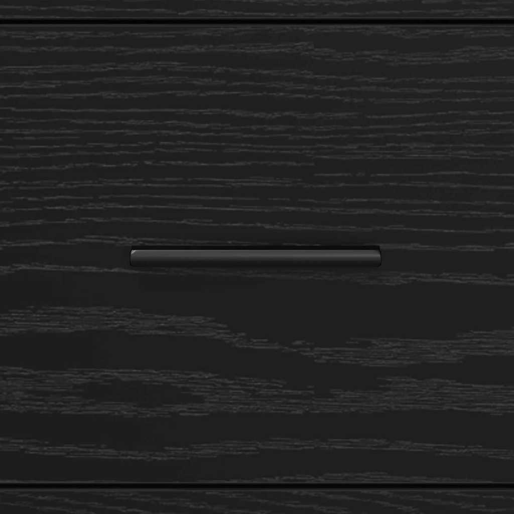 Mobile da Bagno con cassetto Rovere nero 35 x 37.5 x 166 cm 883600