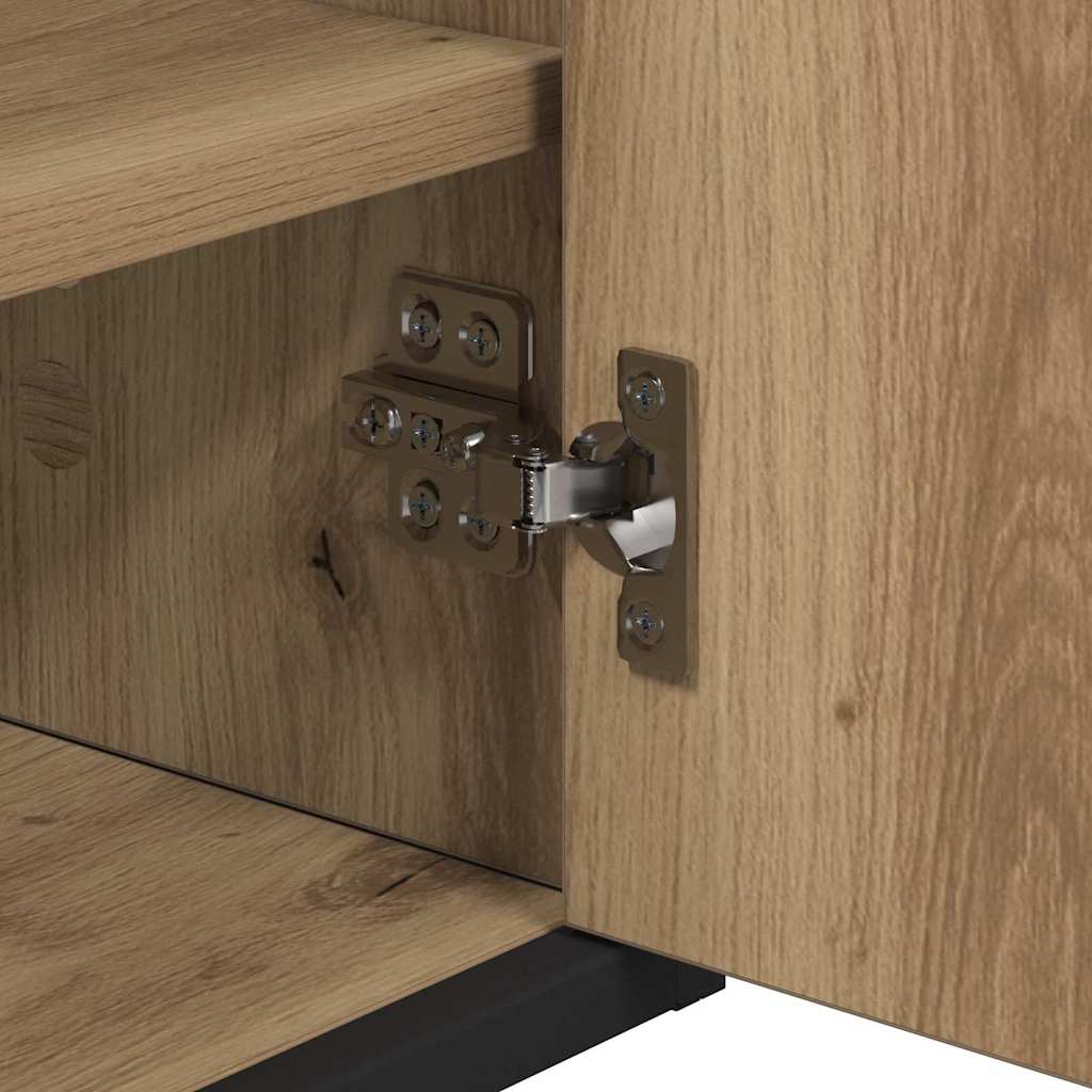 Mobiletto per specchio da bagno con porta rovere artigianale 883609