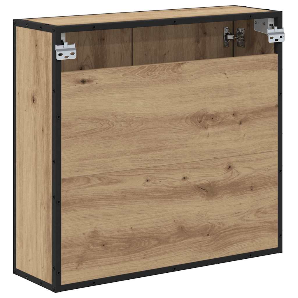 Mobiletto per specchio da bagno con porta rovere artigianale 883612