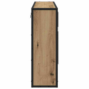 Mobiletto per specchio da bagno con porta rovere artigianale 883612