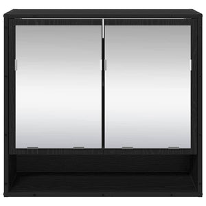 Mobiletto per specchio da bagno Rovere nero 65 x 20 x 60 cm 883613