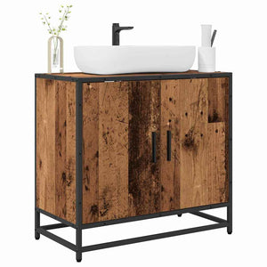 Armadio per Lavabo da Bagno-Armadietto da bagno-Mobiletto da bagno Legno vecchio 65 x 33 x 60 cm