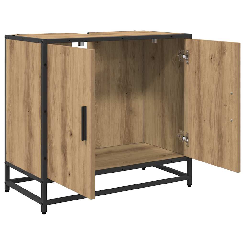 Armadio per Lavabo da Bagno-Armadietto da bagno-Mobiletto da bagno rovere artigianale 65 x 33 x 60 cm