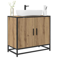 Armadio per Lavabo da Bagno-Armadietto da bagno-Mobiletto da bagno rovere artigianale 65 x 33 x 60 cm