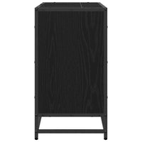 Armadio per Lavabo da Bagno-Armadietto da bagno-Mobiletto da bagno Rovere Nero 65 x 33 x 60 cm 682743