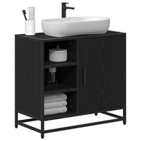 Armadio per Lavabo da Bagno Rovere nero 65 x 33 x 60 cm 883636