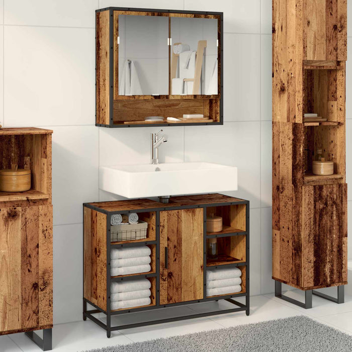 Mobile da Bagno Legno vecchio 80 x 33 x 60 cm Legno multistrato 883637