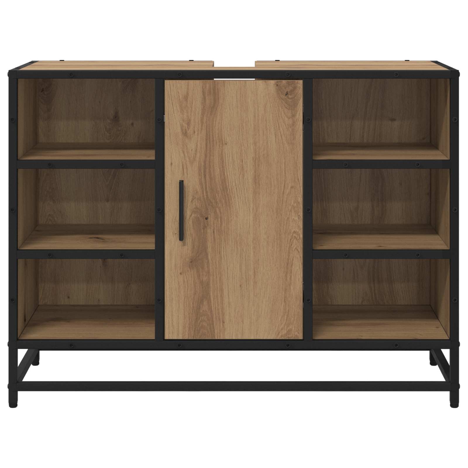 Mobile da Bagno con porta Rovere artigianale 80 x 33 x 60 cm 883638