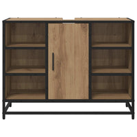 Mobile da Bagno con porta Rovere artigianale 80 x 33 x 60 cm 883638