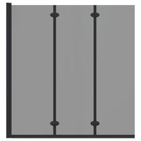 Involucro Doccia Nero 130 x 138 cm Vetro ESG e Alluminio 42018543