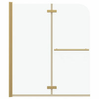 Involucro Doccia Oro 120 x 140 cm Vetro ESG e Alluminio 42018539