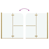 Involucro Doccia Oro 120 x 140 cm Vetro ESG e Alluminio 42018539