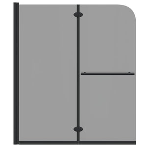 Involucro Doccia Nero 95 x 140 cm Vetro ESG e Alluminio 42018546