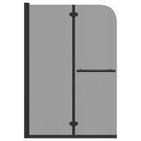 Involucro Doccia Nero 120 x 140 cm Vetro ESG e Alluminio 42018545