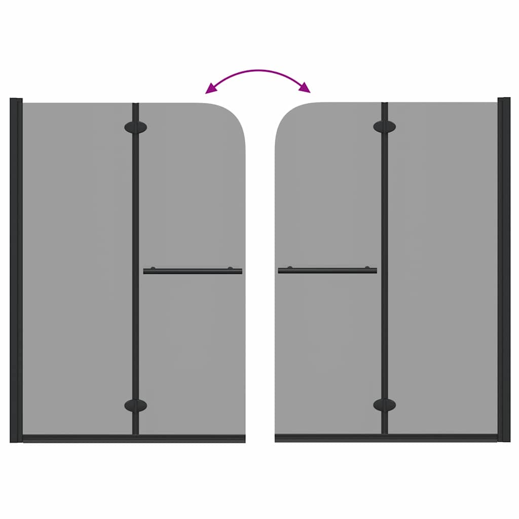 Involucro Doccia Nero 120 x 140 cm Vetro ESG e Alluminio 42018545