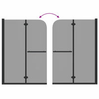 Involucro Doccia Nero 120 x 140 cm Vetro ESG e Alluminio 42018545