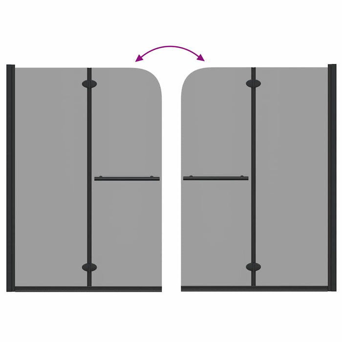 Involucro Doccia Nero 120 x 140 cm Vetro ESG e Alluminio 42018545