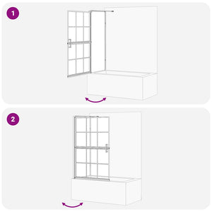 Schermo per Bagno e Doccia 80 x 67 x 129.5 cm 42018553