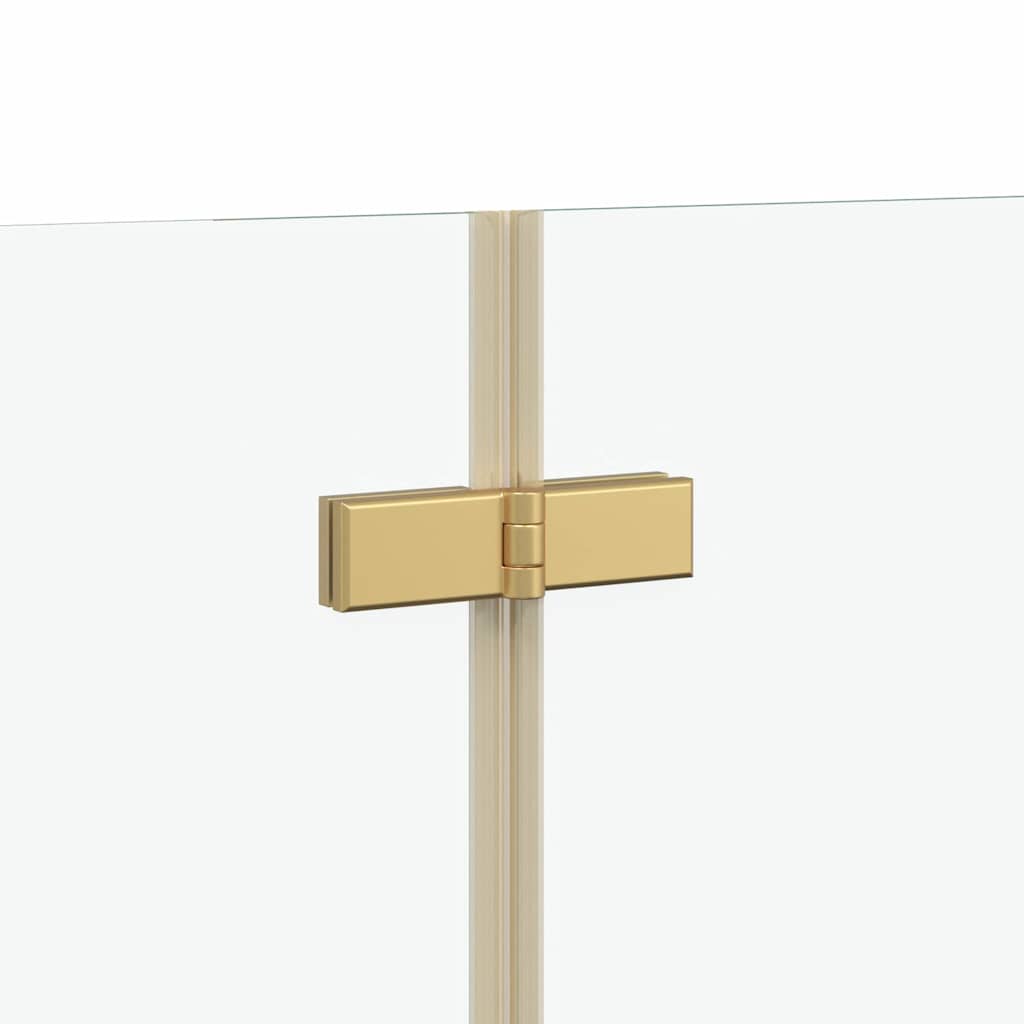 Involucro Doccia Oro 130 x 138 cm Vetro ESG e Alluminio 42018541