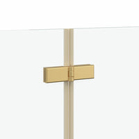 Involucro Doccia Oro 130 x 138 cm Vetro ESG e Alluminio 42018541