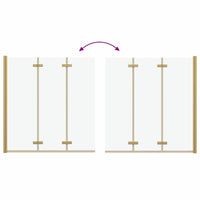 Involucro Doccia Oro 130 x 138 cm Vetro ESG e Alluminio 42018541