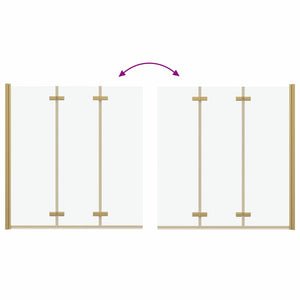 Involucro Doccia Oro 130 x 138 cm Vetro ESG e Alluminio 42018541