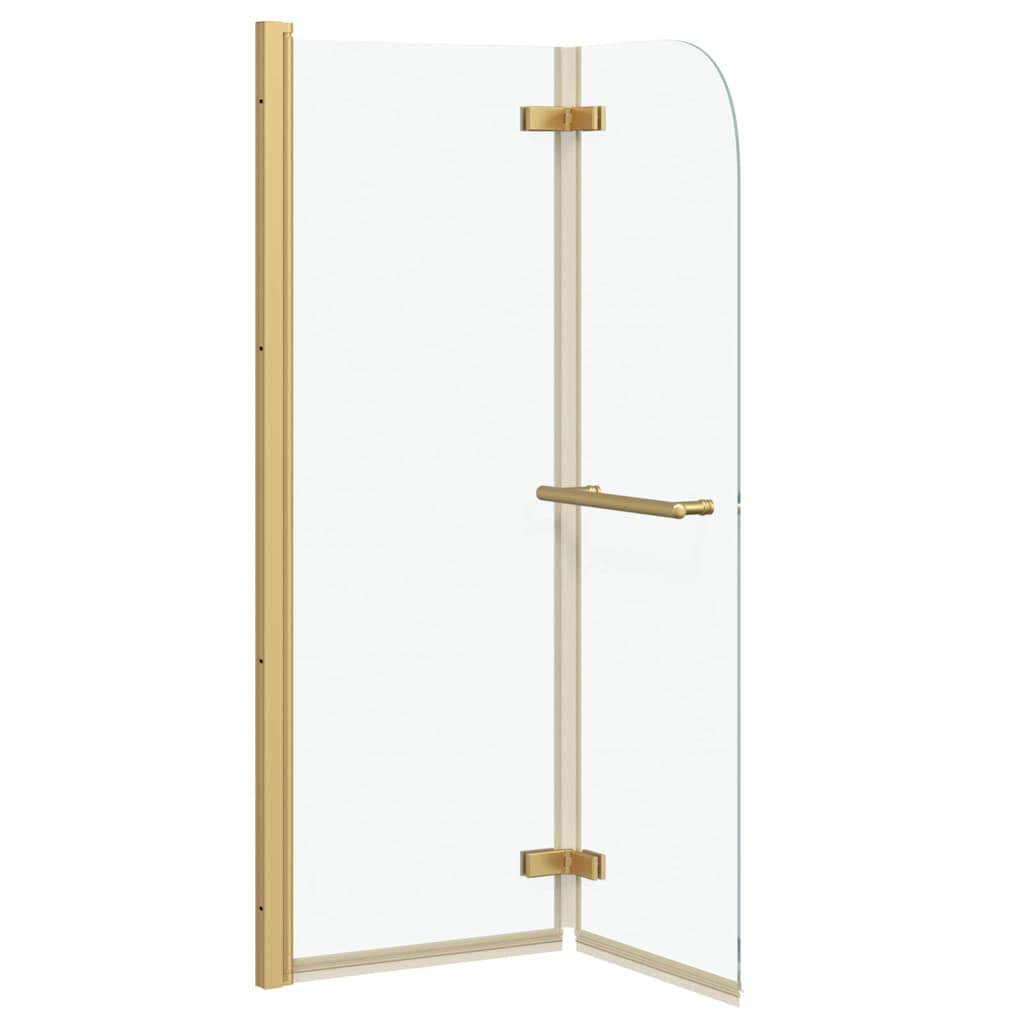 Involucro Doccia Oro 95 x 140 cm Vetro ESG e Alluminio